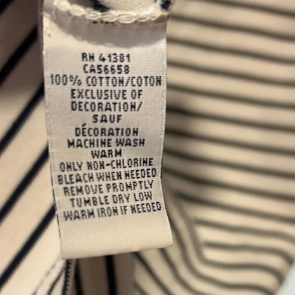 Ralph Lauren Polo Shirt Size L Mens White Striped Short Sleeved Polo Shirt